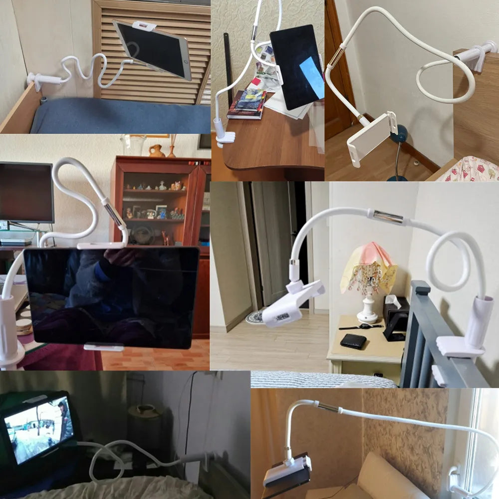 Flexible Long Arm Tablet/phone Stand Holder for Bed Desk 5-11’’